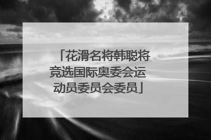 花滑名将韩聪将竞选国际奥委会运动员委员会委员