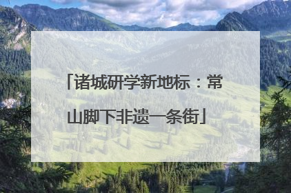 诸城研学新地标：常山脚下非遗一条街