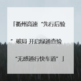 衢州高速“先行后验”破局 开启绿通查验“无感通行快车道”