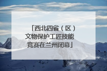 西北四省（区）文物保护工匠技能竞赛在兰州闭幕