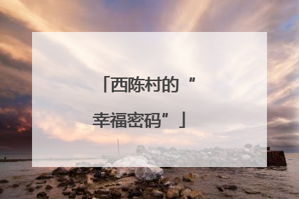 西陈村的“幸福密码”