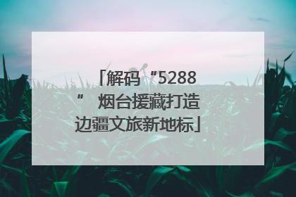 解码“5288” 烟台援藏打造边疆文旅新地标