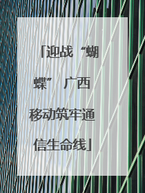 迎战“蝴蝶” 广西移动筑牢通信生命线
