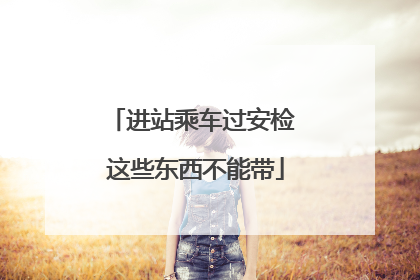进站乘车过安检 这些东西不能带