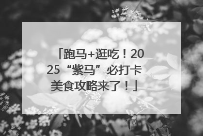 跑马+逛吃！2025“紫马”必打卡美食攻略来了！