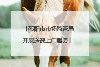 邵阳市市场监管局开展送课上门服务