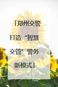 郑州交警打造“智慧交管”警务新模式