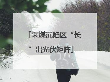 采煤沉陷区“长”出光伏矩阵