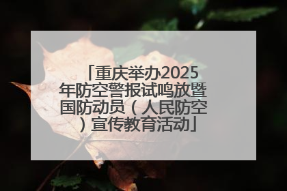 重庆举办2025年防空警报试鸣放暨国防动员（人民防空）宣传教育活动