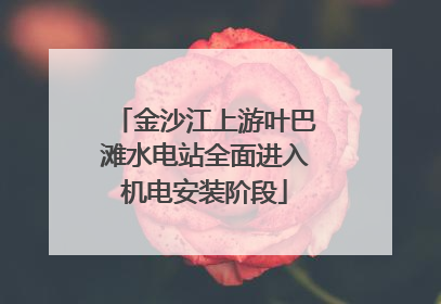 金沙江上游叶巴滩水电站全面进入机电安装阶段