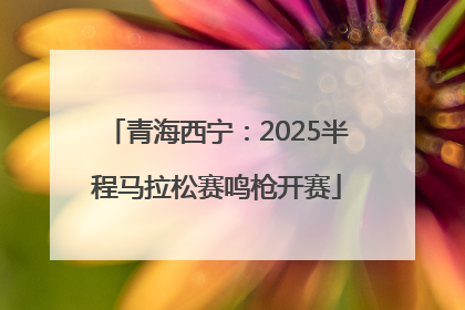 青海西宁：2025半程马拉松赛鸣枪开赛