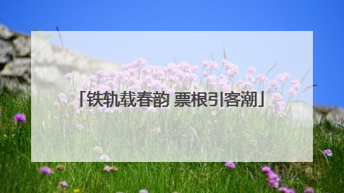 铁轨载春韵 票根引客潮