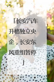 长安汽车升格独立央企，长安东风重组暂停