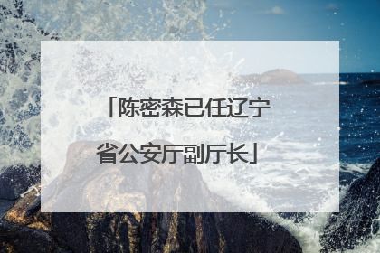 陈密森已任辽宁省公安厅副厅长