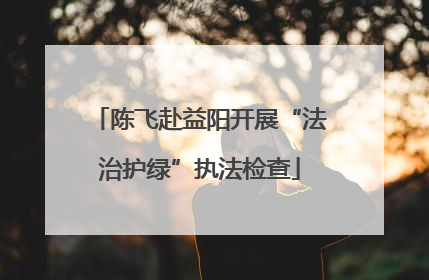 陈飞赴益阳开展“法治护绿”执法检查