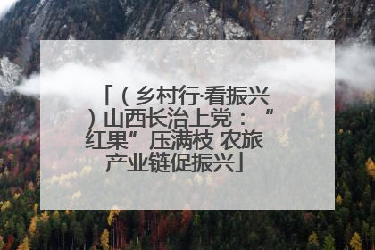 （乡村行·看振兴）山西长治上党：“红果”压满枝 农旅产业链促振兴