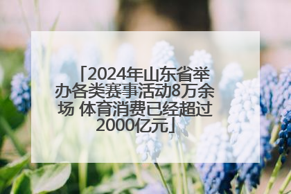 2024年山东省举办各类赛事活动8万余场 体育消费已经超过2000亿元
