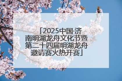 2025中国·济南明湖龙舟文化节暨第二十四届明湖龙舟邀请赛火热开赛