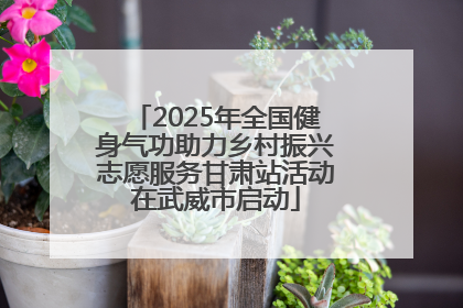 2025年全国健身气功助力乡村振兴志愿服务甘肃站活动在武威市启动