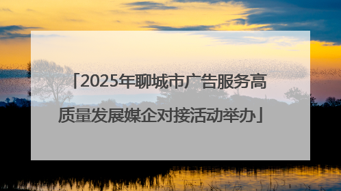 2025年聊城市广告服务高质量发展媒企对接活动举办