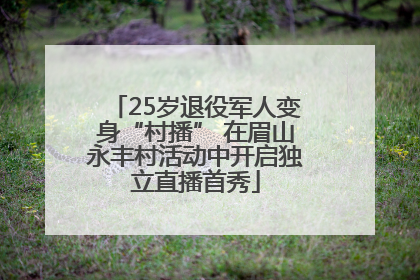 25岁退役军人变身“村播” 在眉山永丰村活动中开启独立直播首秀