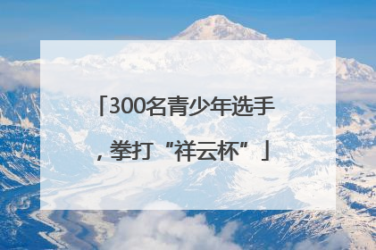 300名青少年选手，拳打“祥云杯”