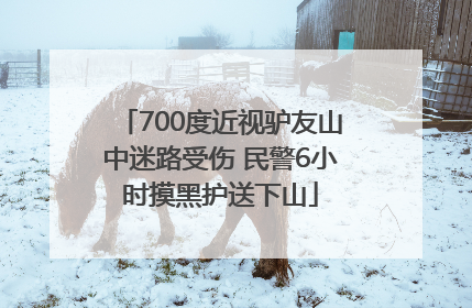 700度近视驴友山中迷路受伤 民警6小时摸黑护送下山