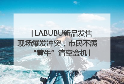 LABUBU新品发售现场爆发冲突，市民不满“黄牛”清空盒机